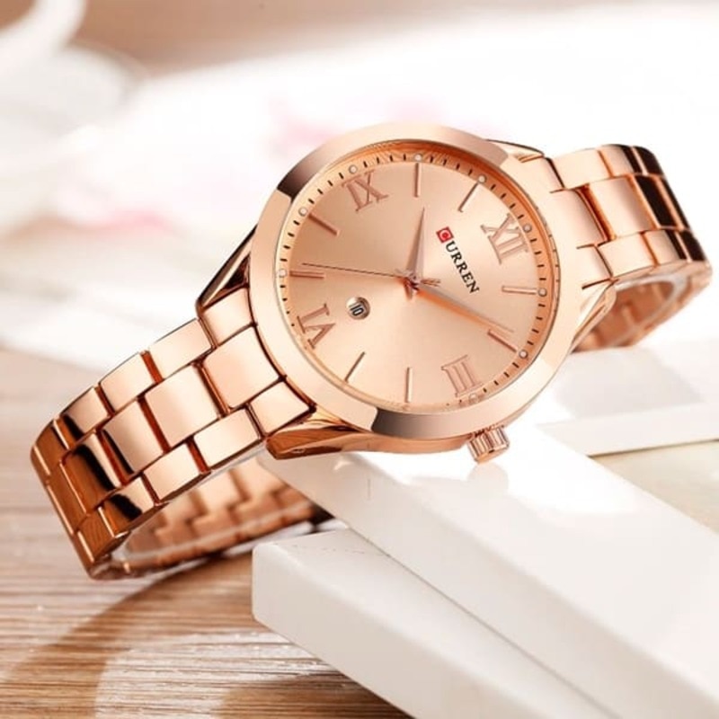 Reloj Mujer Rosa Curren Dama Elegante Sears