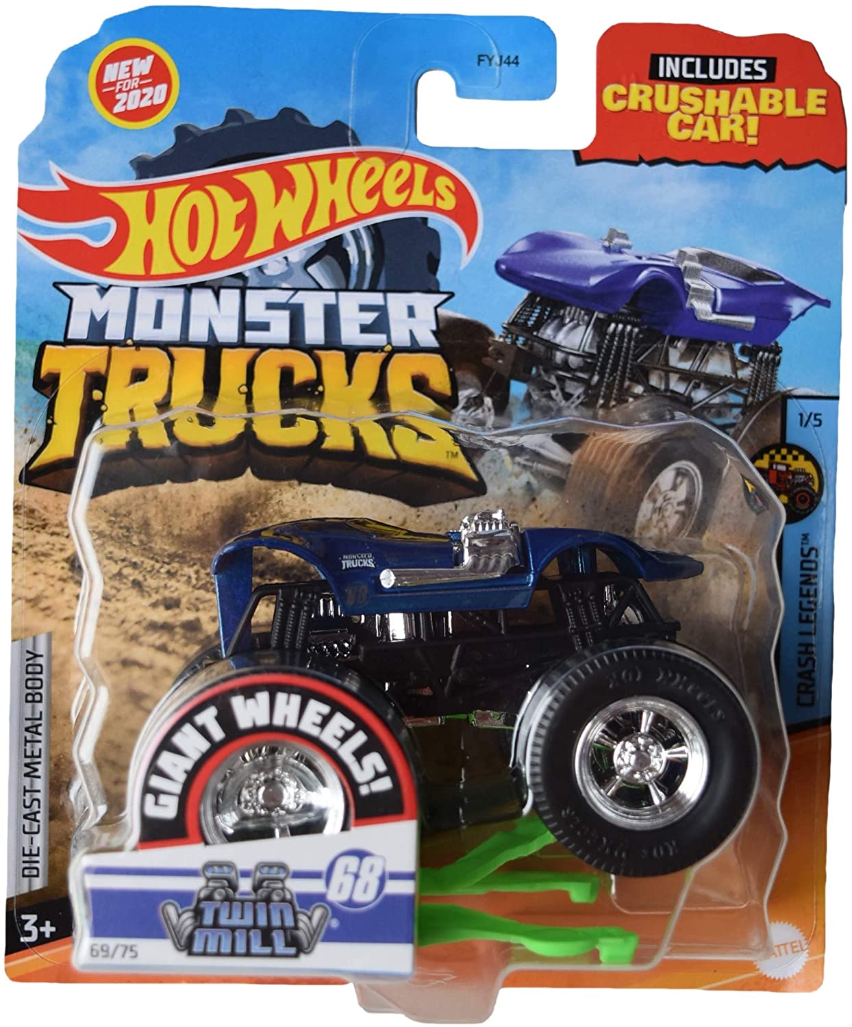 Hot Wheels Carro Monster Trucks 1 64 Escala Fyj44 Mattel Sears