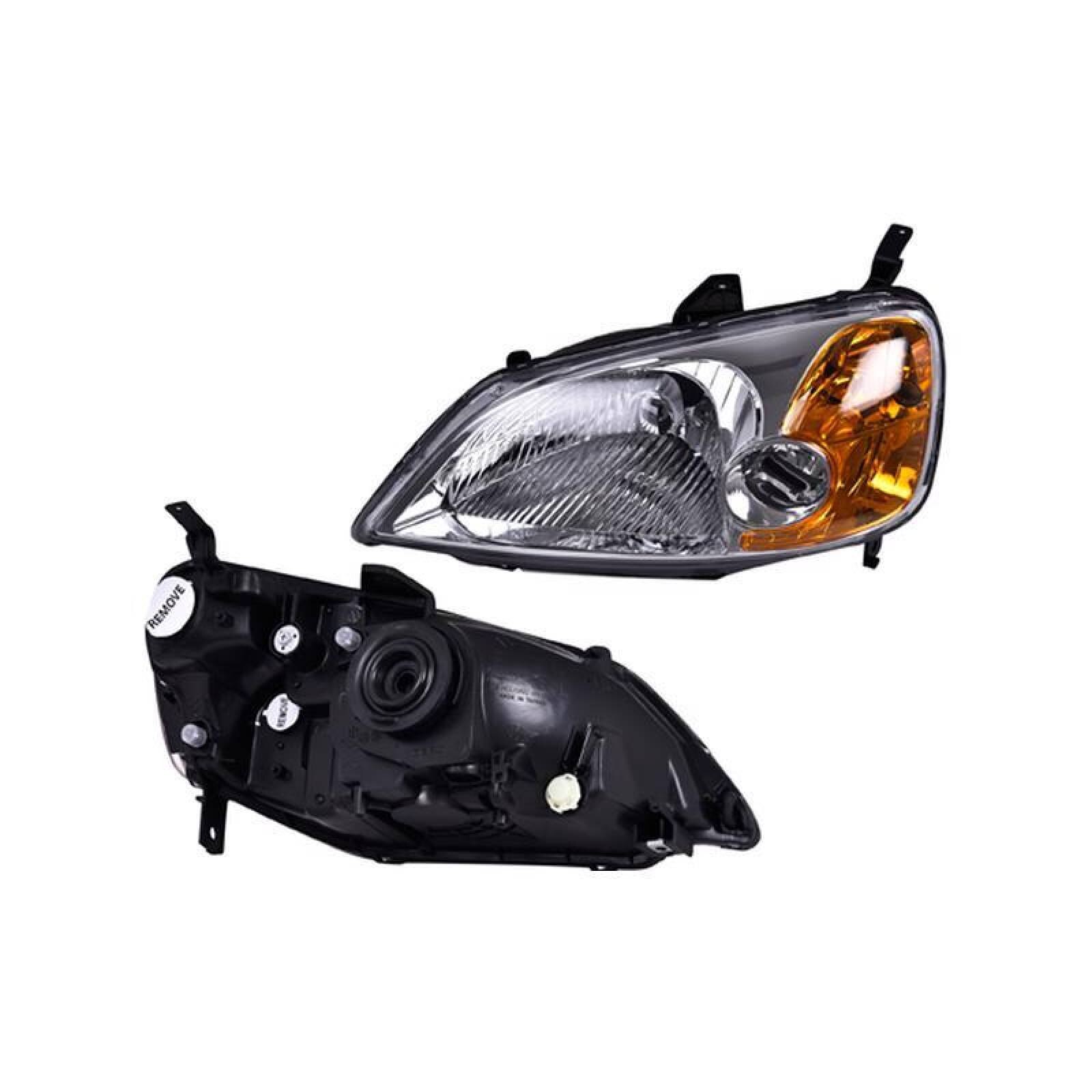 Faro Depo Compatible Con Honda Civic 2001 2003 4 Puertas Lado Izq