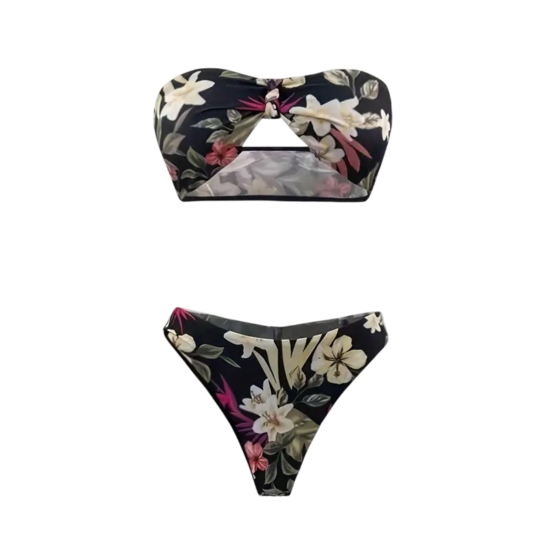 Conjunto De Bikini Con Estampado Floral