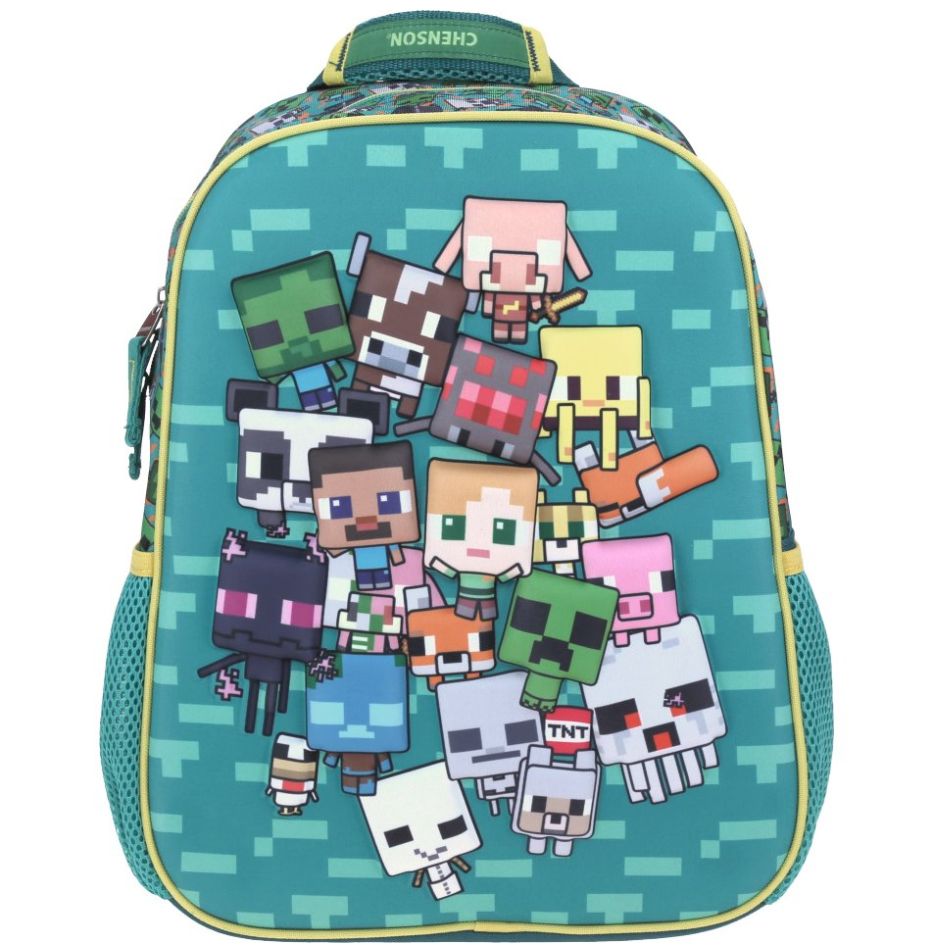 Mochila Kinder Chibiz Minecraft Verde Chenson
