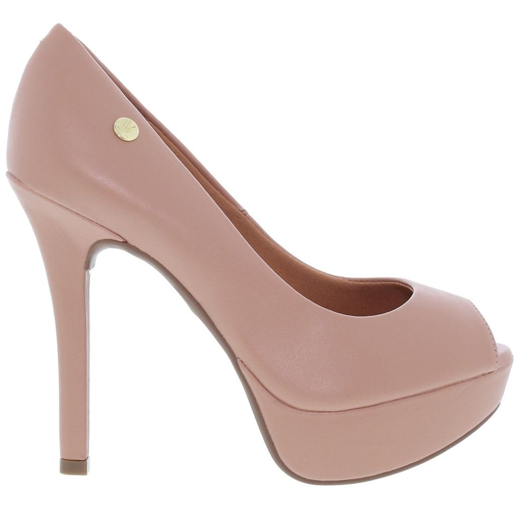 Zapatilla Boca de Pescado con Plataforma Beige