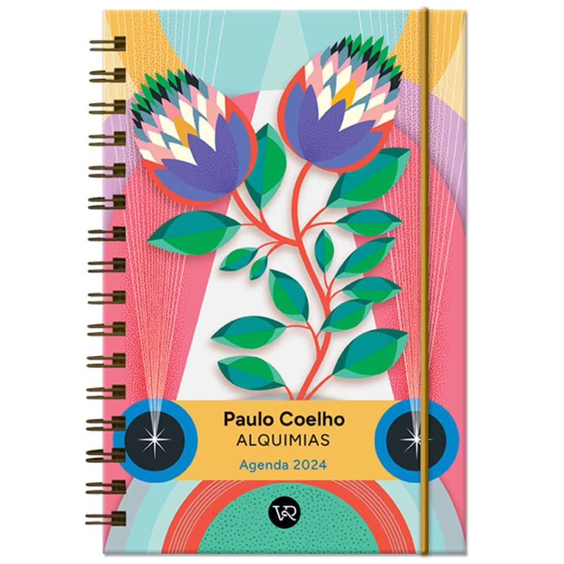 Agenda Paulo Coelho 2024 Cartoné - Alquimias - Tapa dura - Cosida 17,5 X  22,5 CM