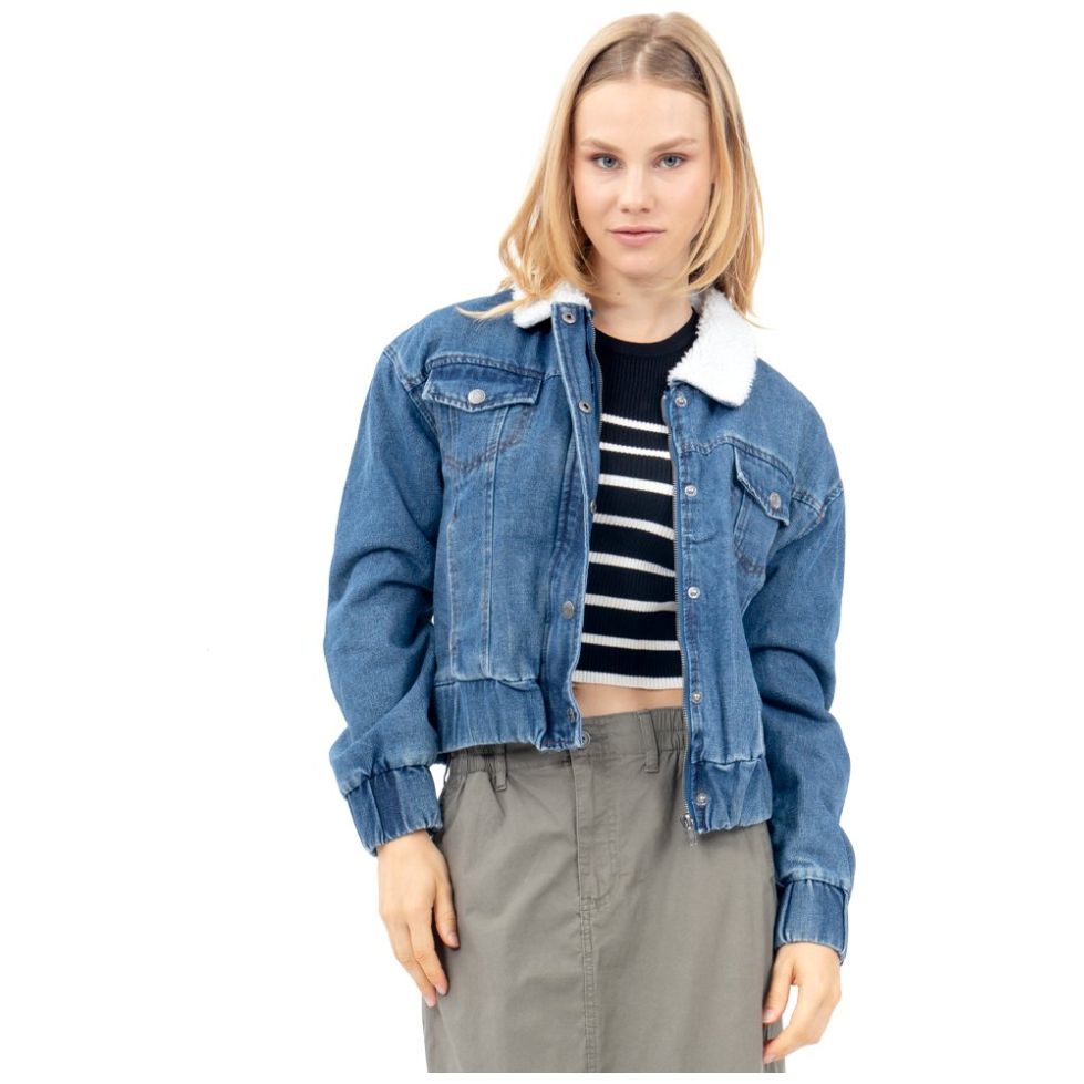 Denim Jacket Forever 21 Sudaderas Hombre Chamarra Denim Sherpa