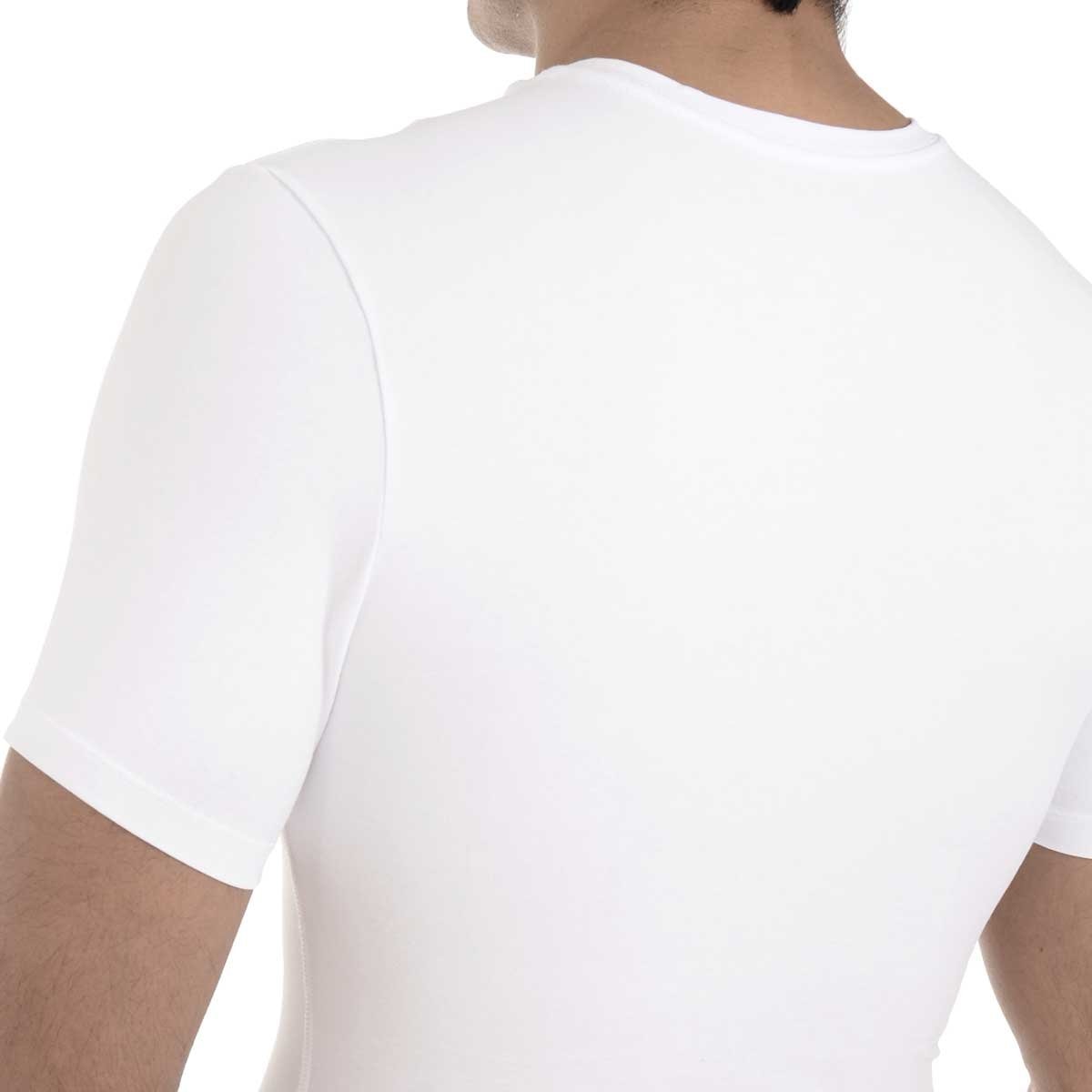 Camiseta Termica Oscar Hackman Cuello V Doble Felpa Blanco para Hombre
