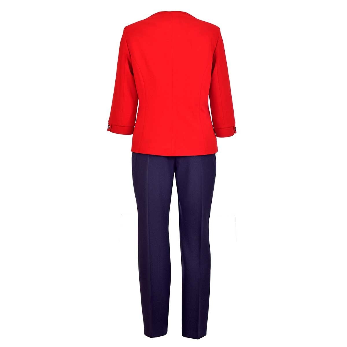 Conjunto Rojo de  3 Pzas Saco, Top Y Pantalón Joces para Dama