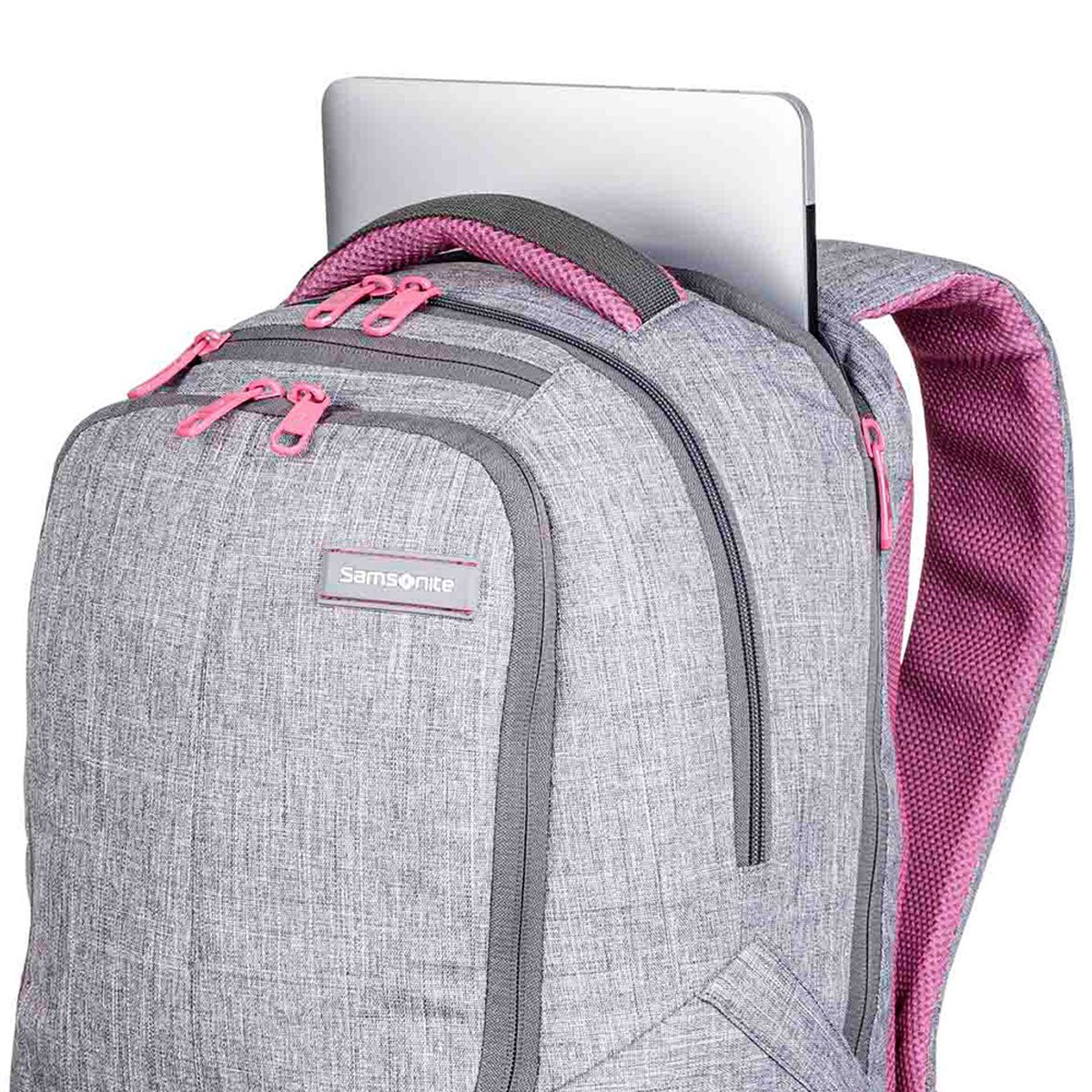Mochila Tipo Backpack Porta Laptop Laser Gris Samsonite