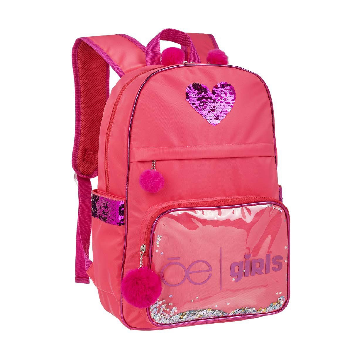 Mochila Tipo Backpack Porta Laptop Estrellas Coral Cloe