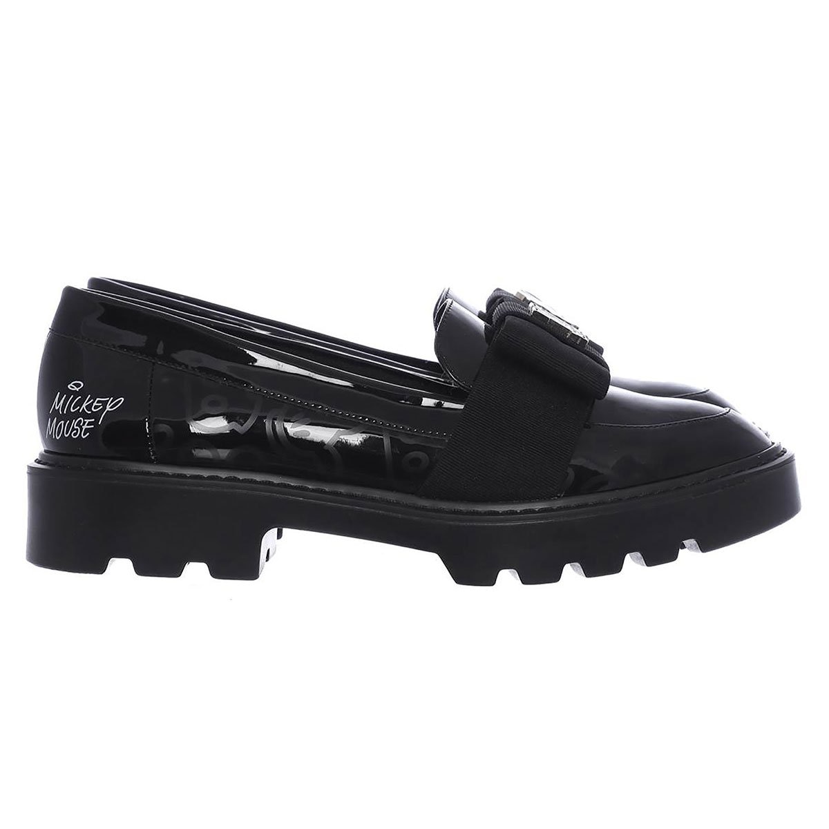 Zapato Tipo Loafer con Moño al Frente Colección Mickey And Friends Color Negro W Capsule