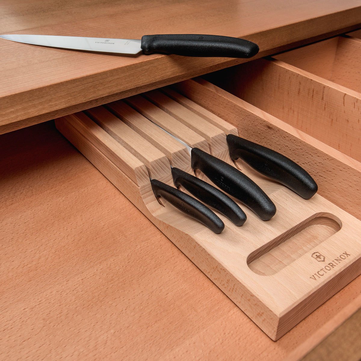 Portacuchillos de madera personalizado, Soporte de cuchillos