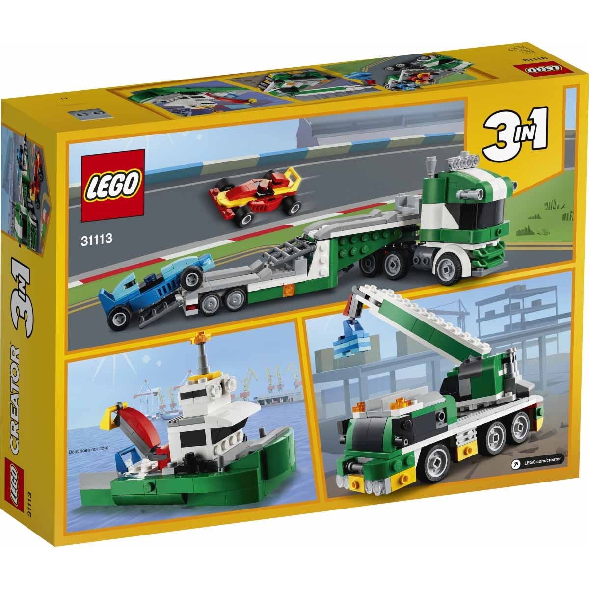 Transporte de Autos de Carreras Lego Creator