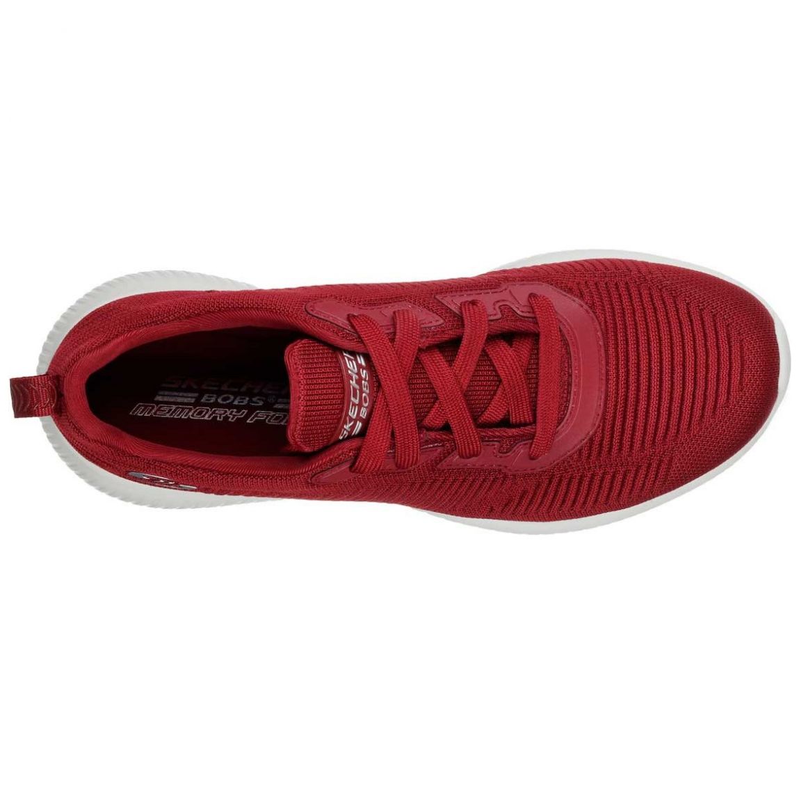 Tenis Textil con Agujeta Rojo Skechers
