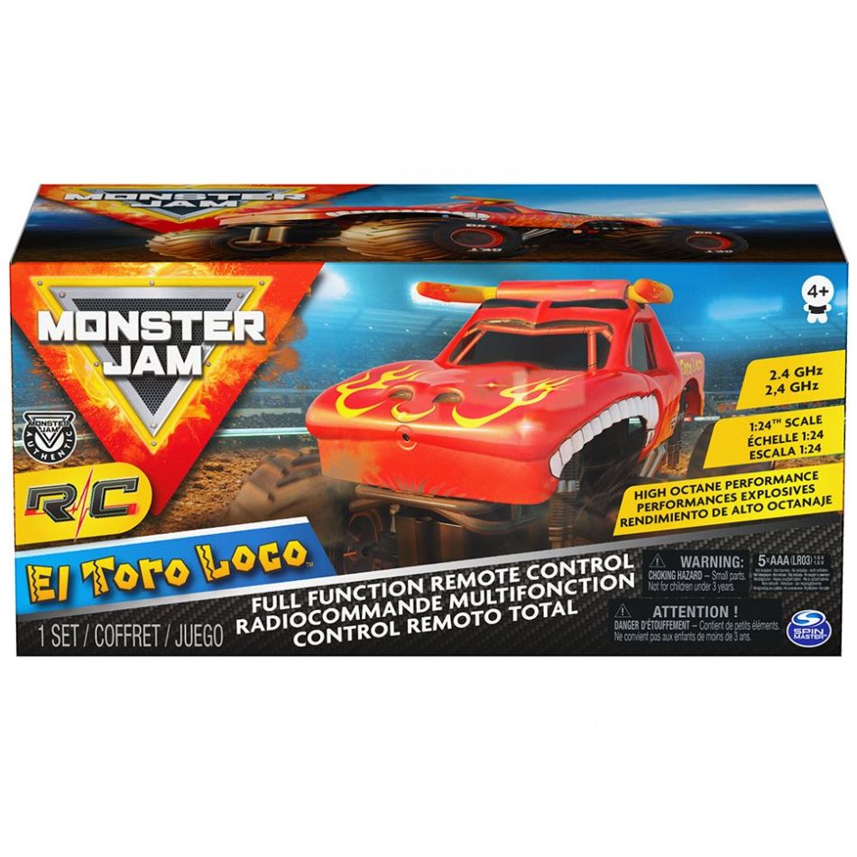 Carro Control Remoto Monster Jam Rc 1:24 el Toro Loco Spin Master