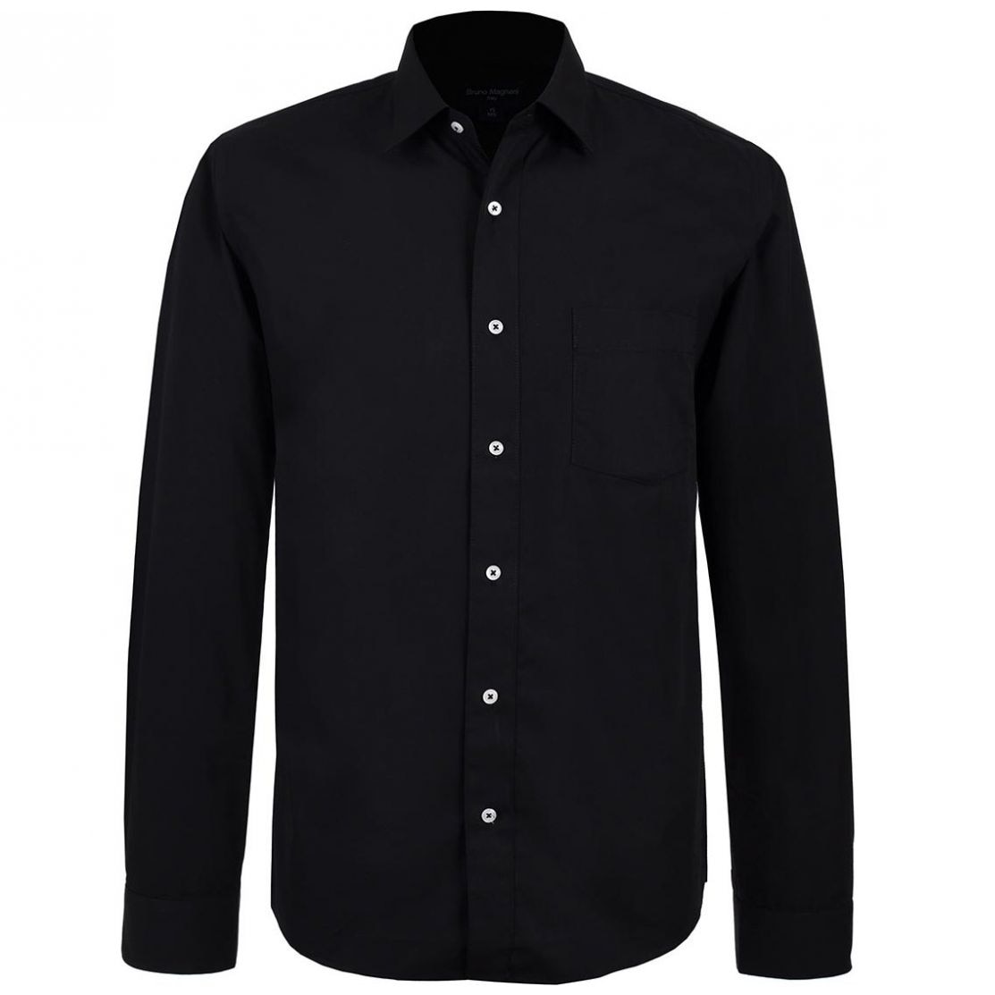 Camisa de Vestir Slim Fit Bruno Magnani Color Negro para Hombre Modelo Elo Bm85000Ng
