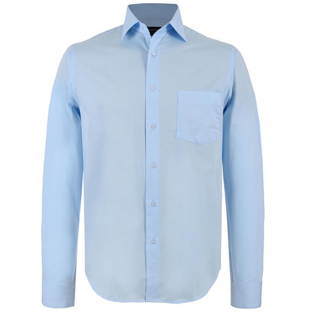 Camisa de Vestir Regular Bruno Magnani Color Azul para Hombre Modelo Elo Bm85001Az
