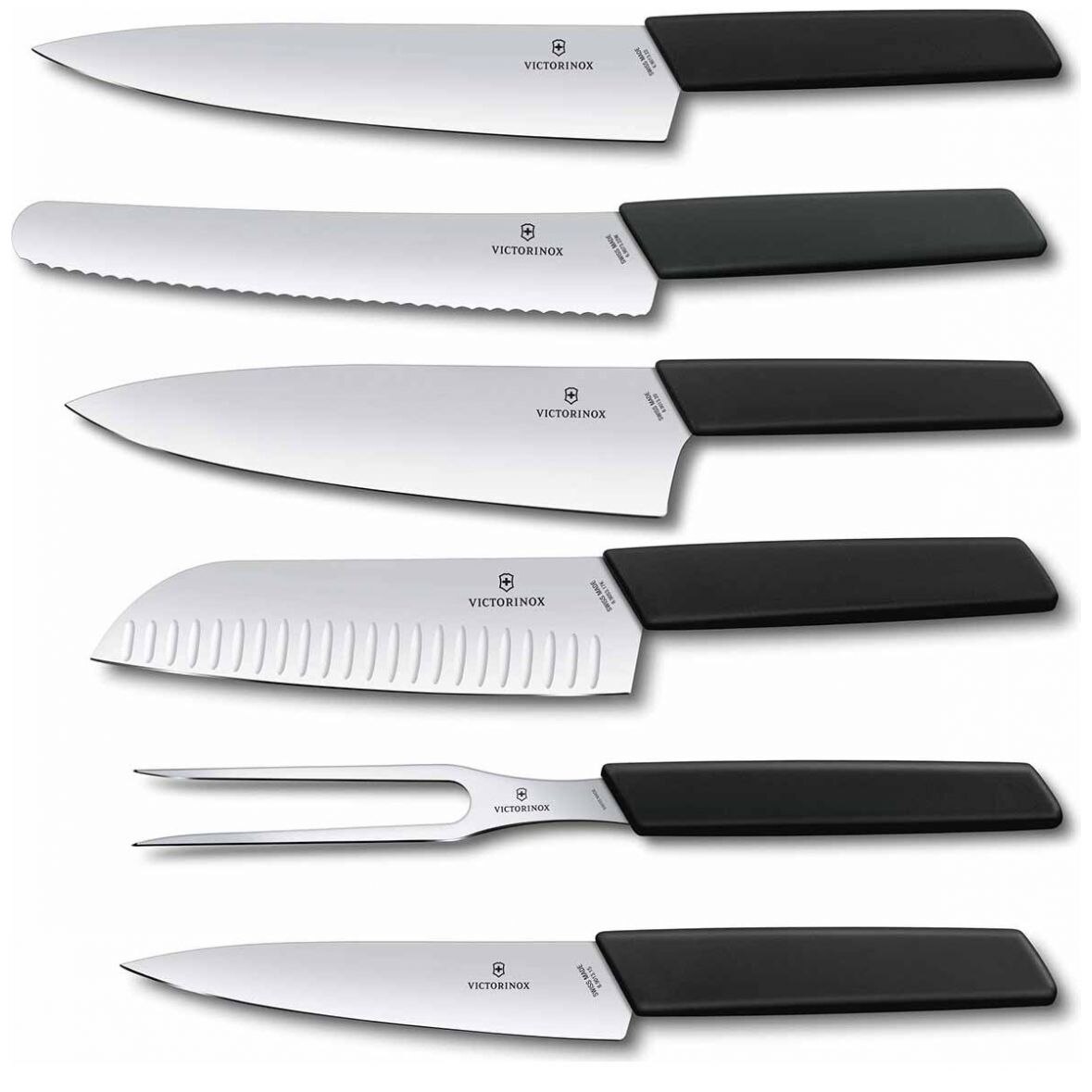 Cuchillo de chef SWISS MODERN, 20 cm, negro, Victorinox 