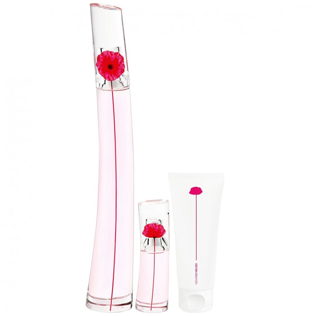 Estuche para Dama Flower By Kenzo Poppy Bouquet Edp 100 Ml, + Perfumero 15 Ml + Crema Corporal 75 Ml