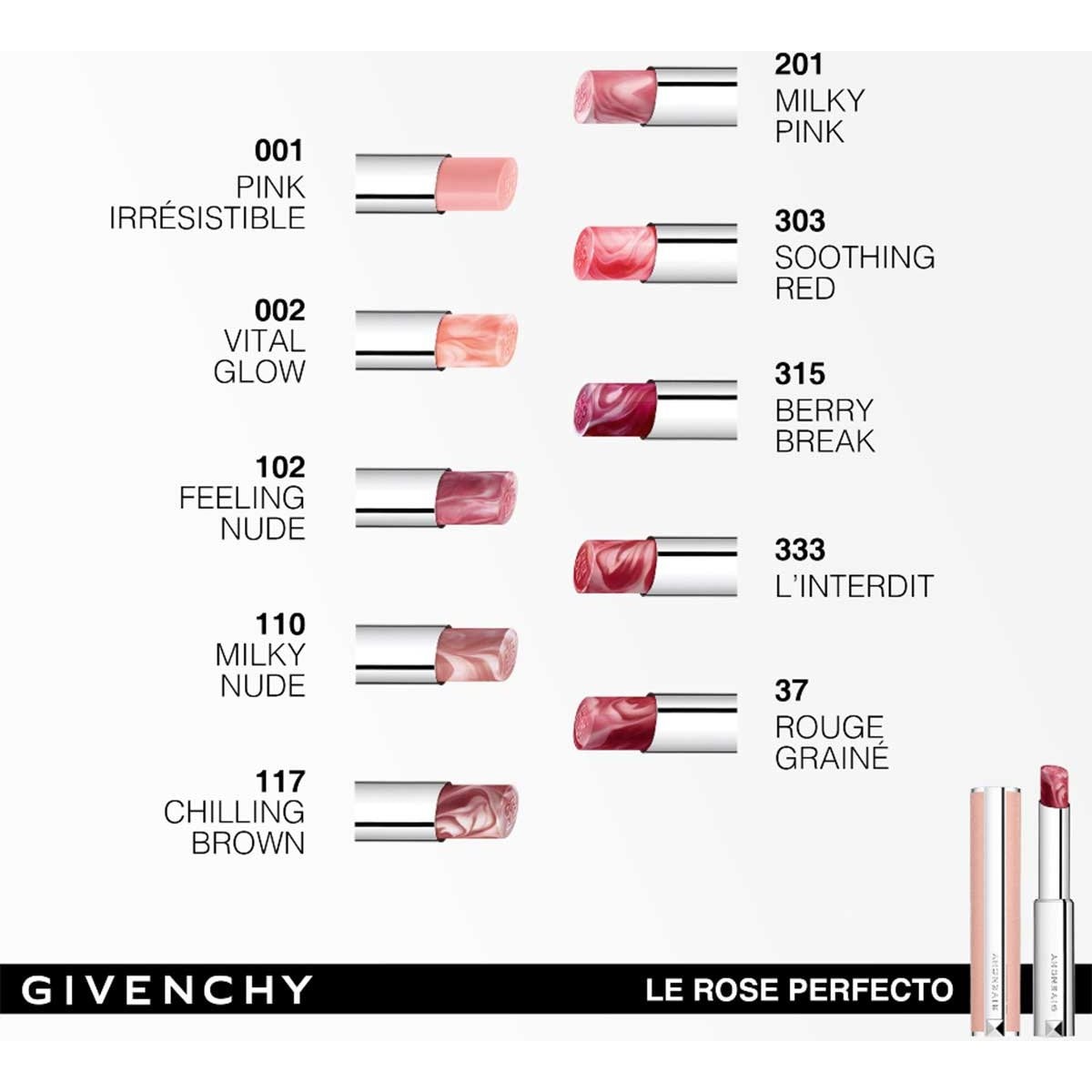 Givenchy Rose Perfecto, Bálsamo Labial   N102