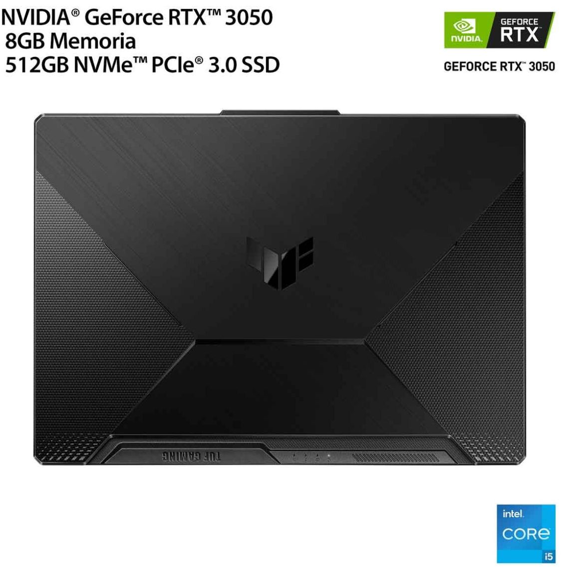 Laptop Gamer Asus Fx506Hcb-Hn144W Ci5 11Th 8G 512Ssd Rtx3050 Negro