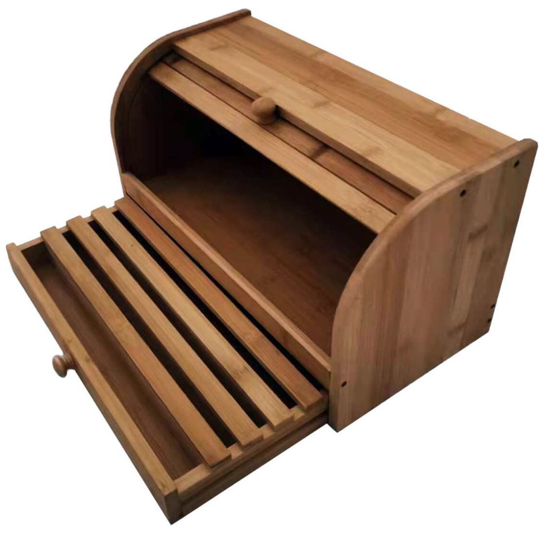 El Capitan Home - 🥖Panera Persiana Madera Bambu🍞Una panera de madera  natural de bambú práctica y funcional para mantener el pan en perfecto  estado. Con persiana y tirador para que puedas abrirla