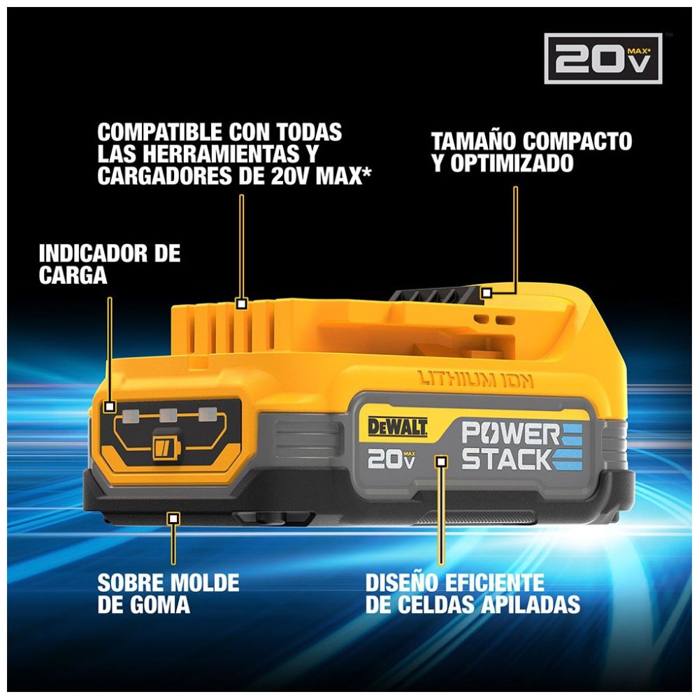 Combo Taladro Percutor y Atornillador de Impacto 20V MAX* con 2 Baterías  POWERSTACK