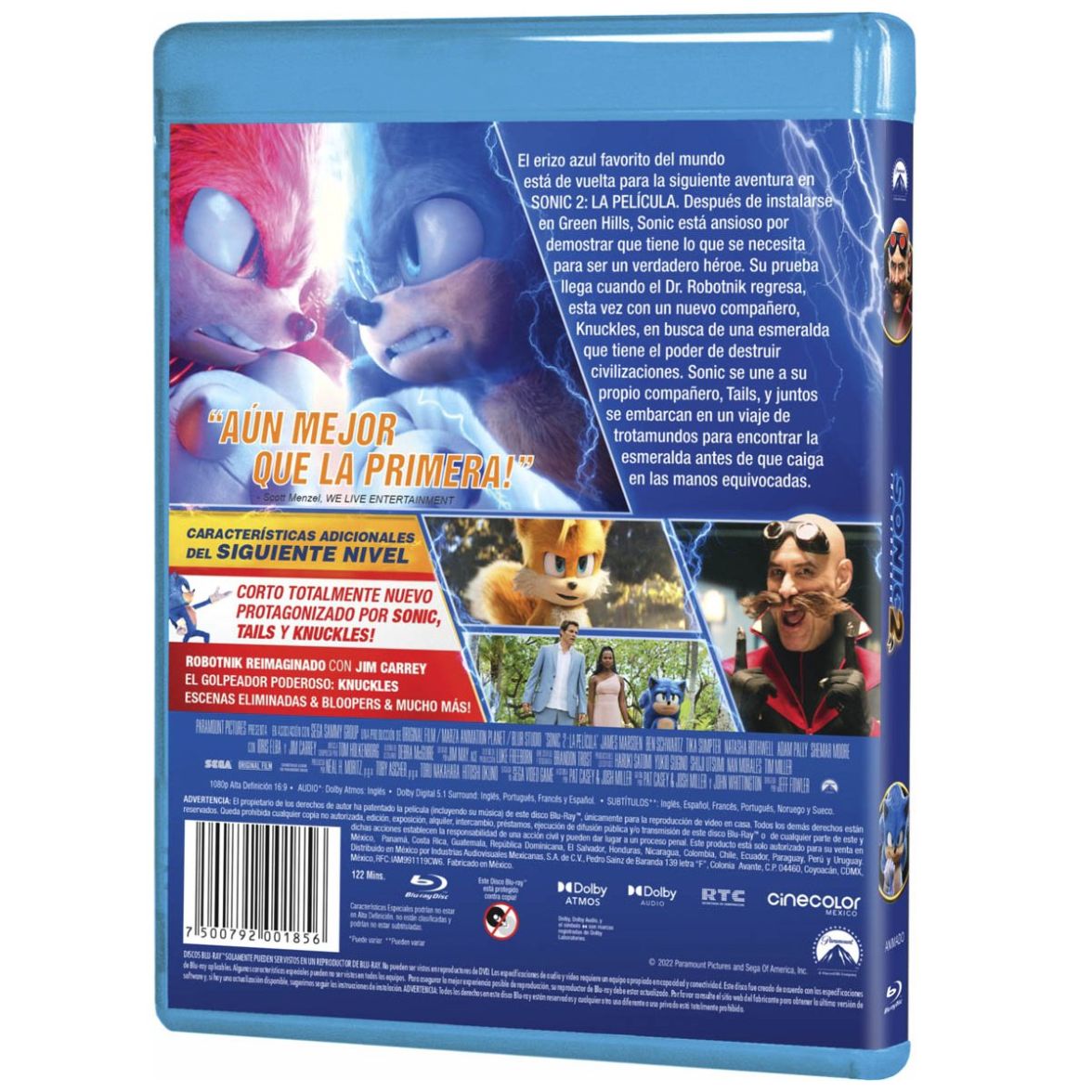 Blu Ray Sonic 2 : la Película