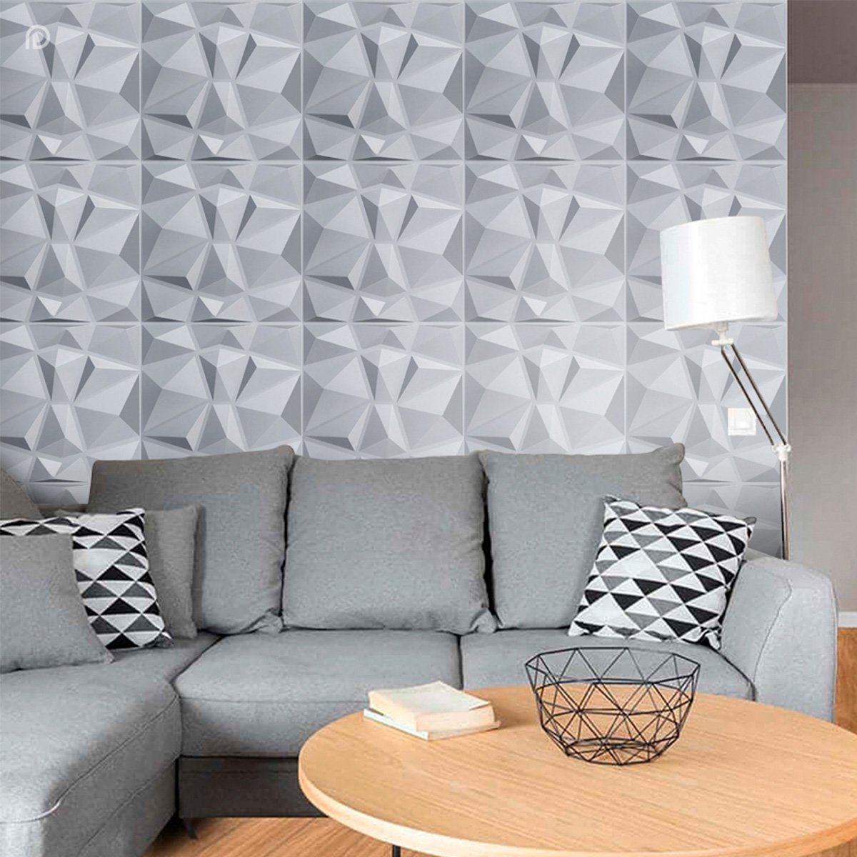 Panel Decorativo 3D Cuadros Silver para Muros 50 X 50 Cm Deco Pvc