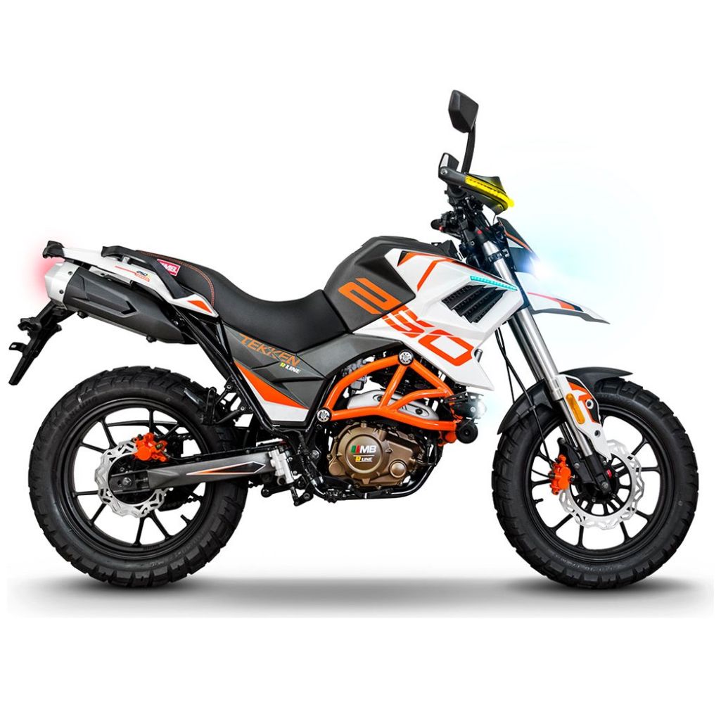 Motocicleta 2023 Tekken R Line 250Cc Blanco/naranja Mb Motos