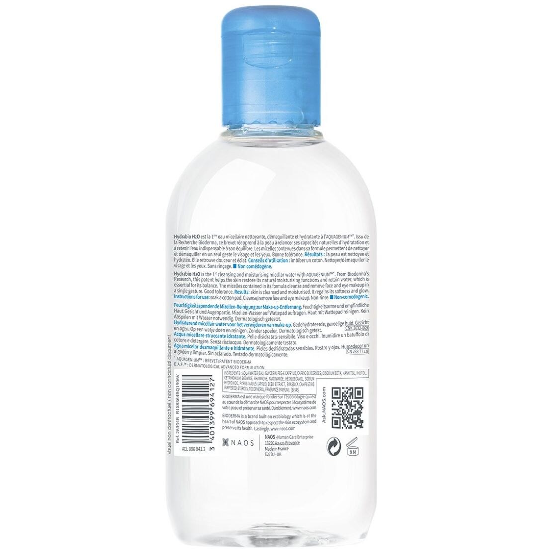 Bioderma Hydrabio H2O Agua Micelar para Piel Deshidratada, 250 Ml