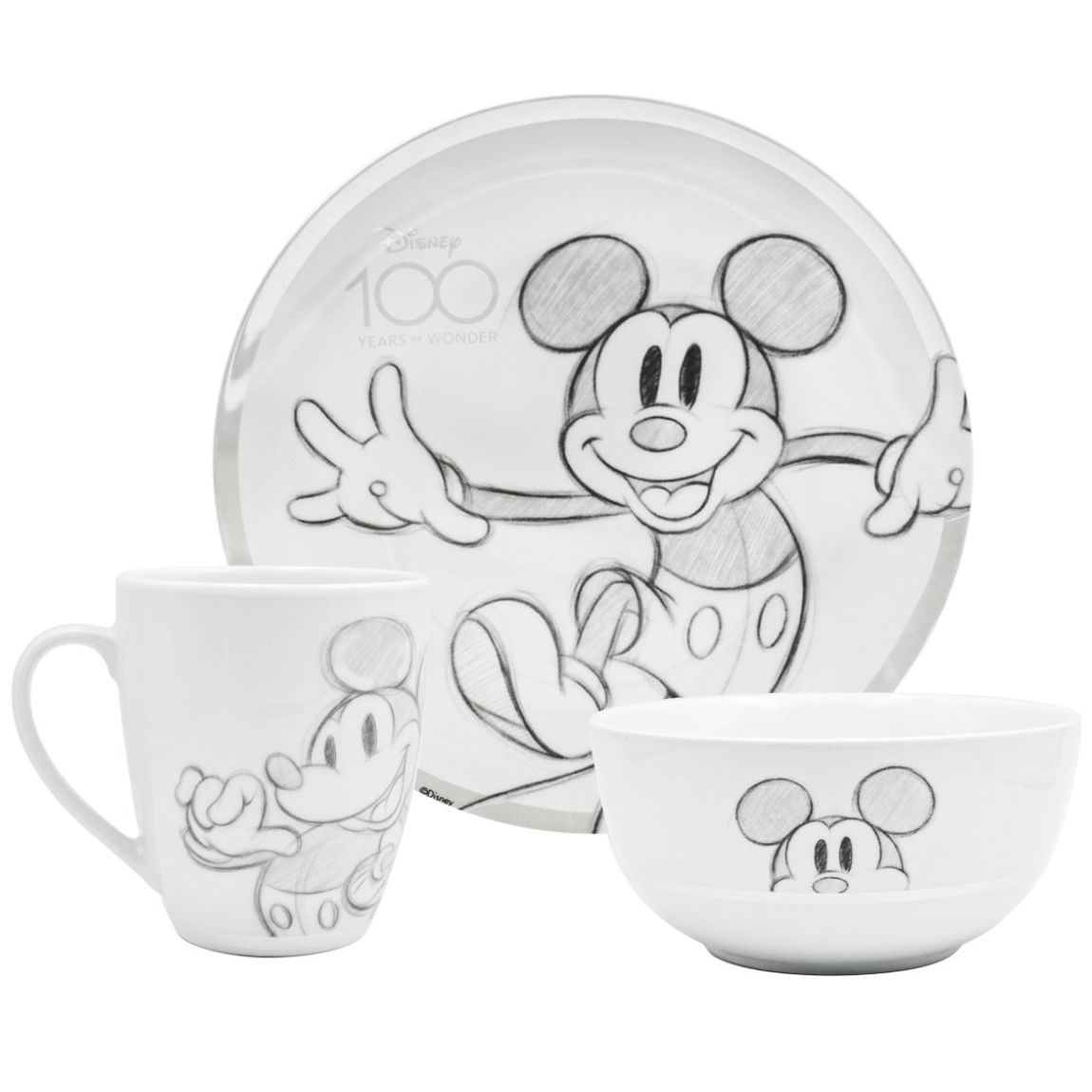 Vajilla Porcelana Mickey Minnie Mouse Disney 12pzas Original
