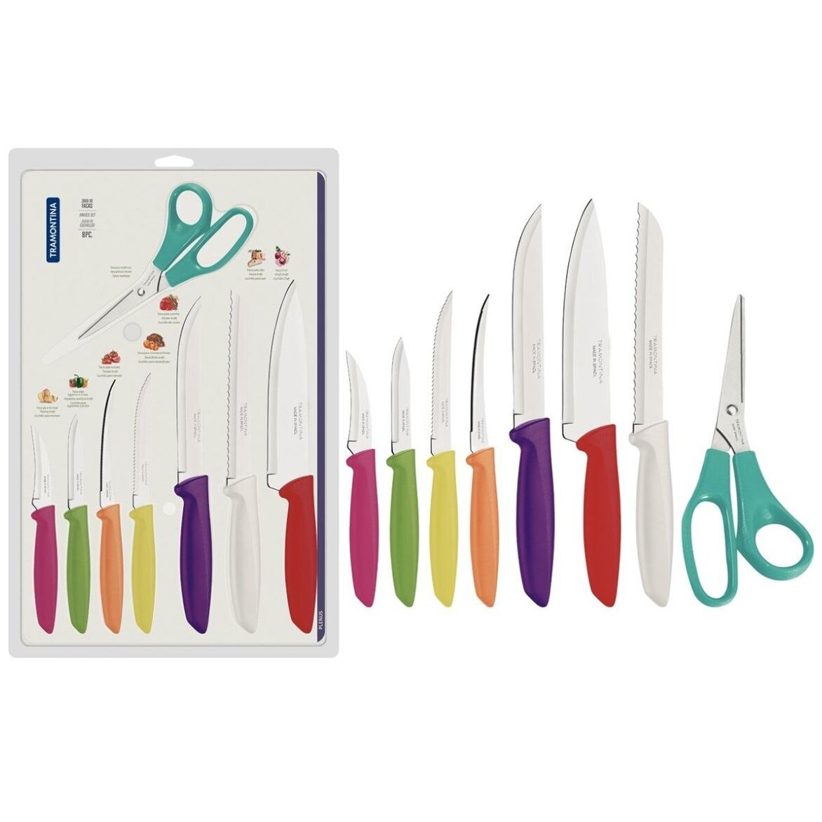 Cuchillos para niños Juego de cuchillos de cocina de nylon de 3 piezas