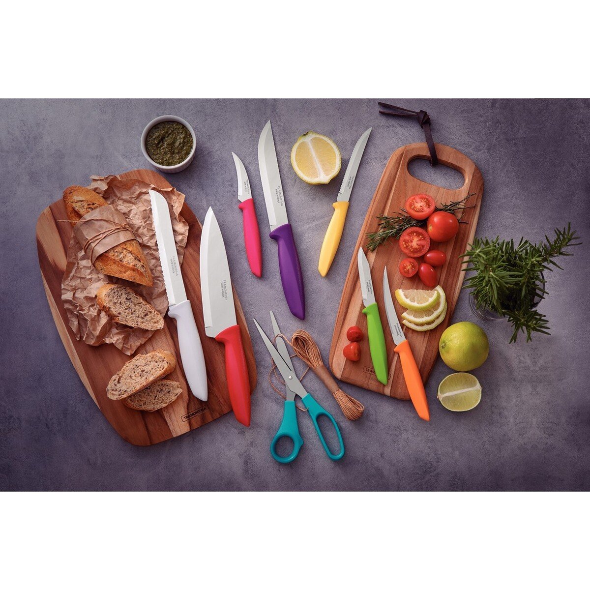 Colorido juego de cuchillos para tomate y de mesa - Tu tienda