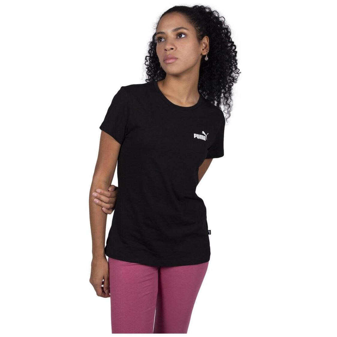 Camiseta Puma Ess Logo Tee Deporte Mujer (Pack de 1) – Negro