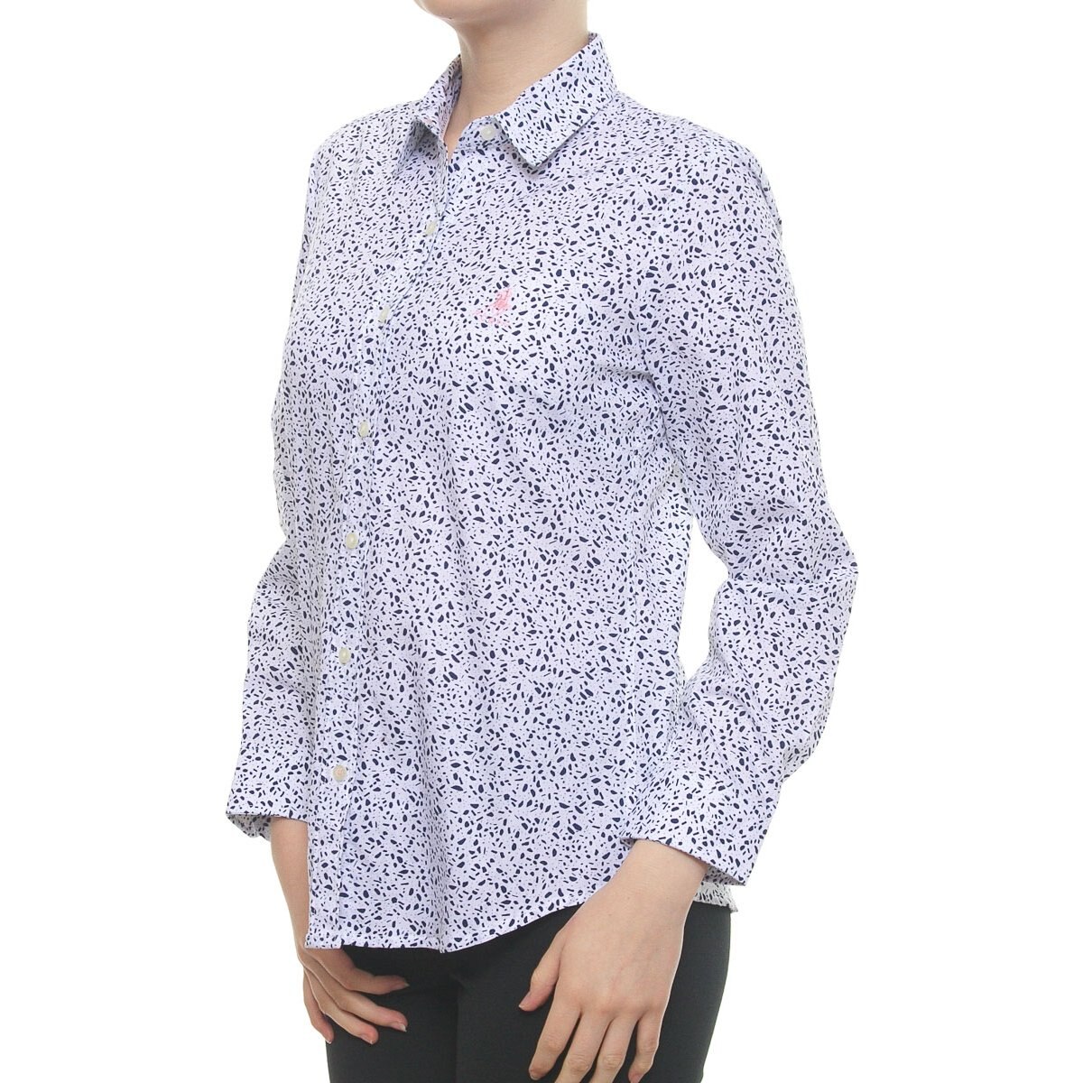  Camisas para mujer, blusa casual de manga tres cuartos con  estampado de cuello redondo y cuello redondo : Ropa, Zapatos y Joyería
