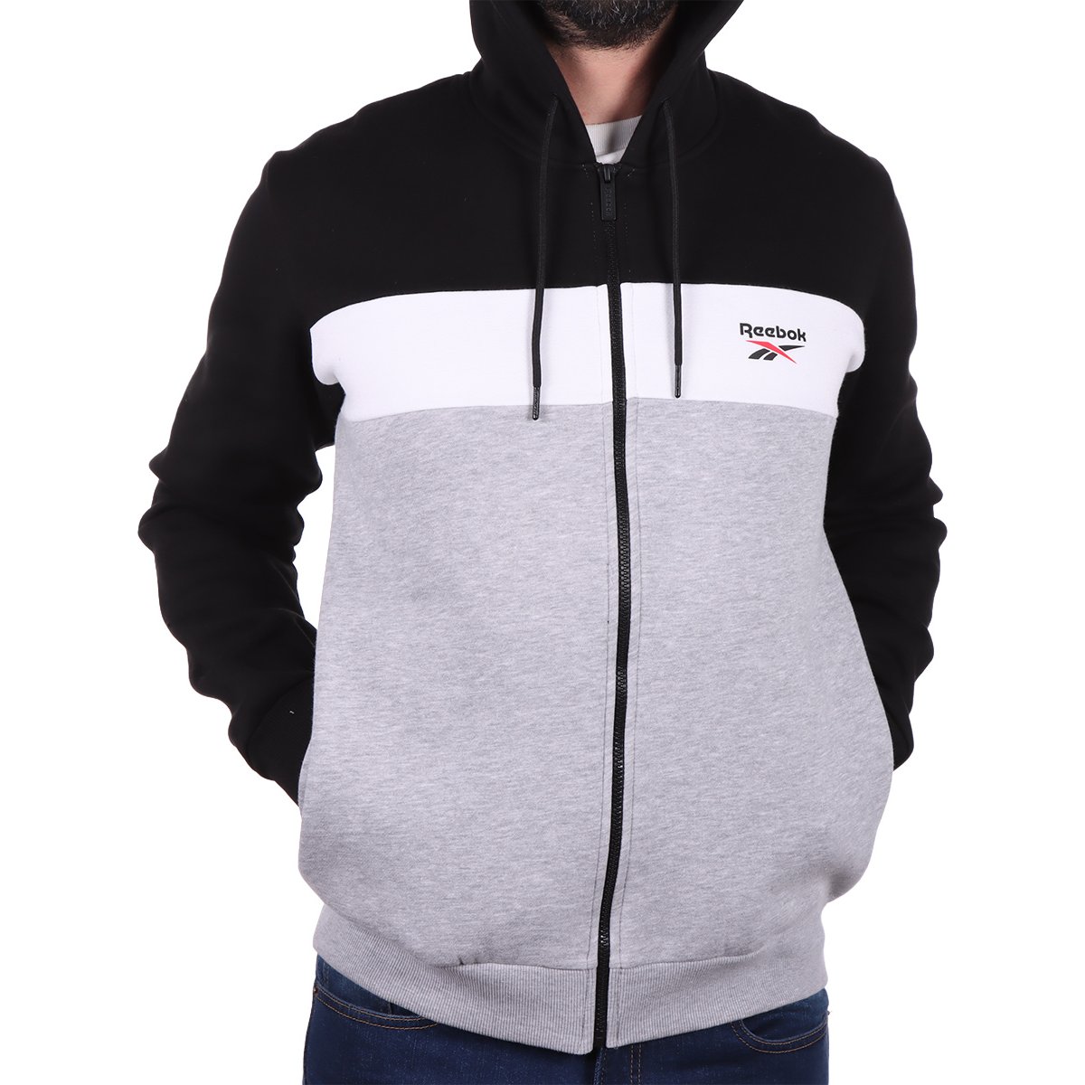 Sudadera con Capucha y Cierre Frontal Reebok para Hombre