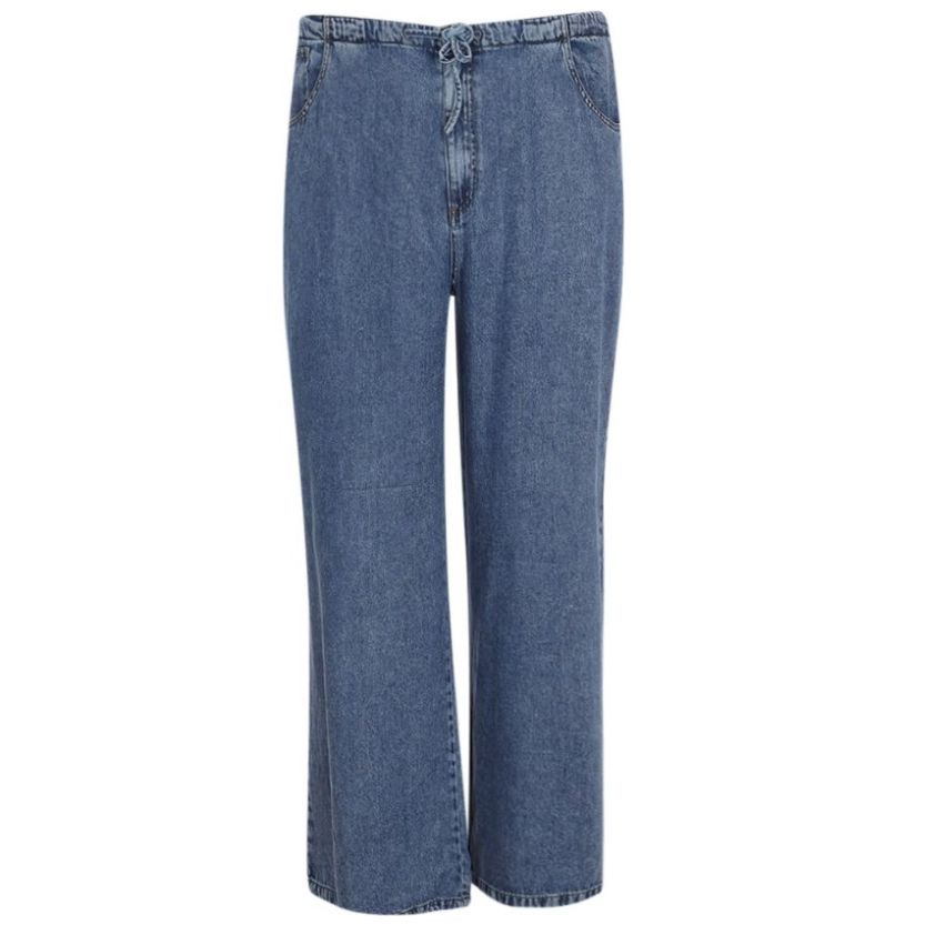 Pantalón de Mezclilla con Cintura de Cordón Dex Plus para Mujer Curvy