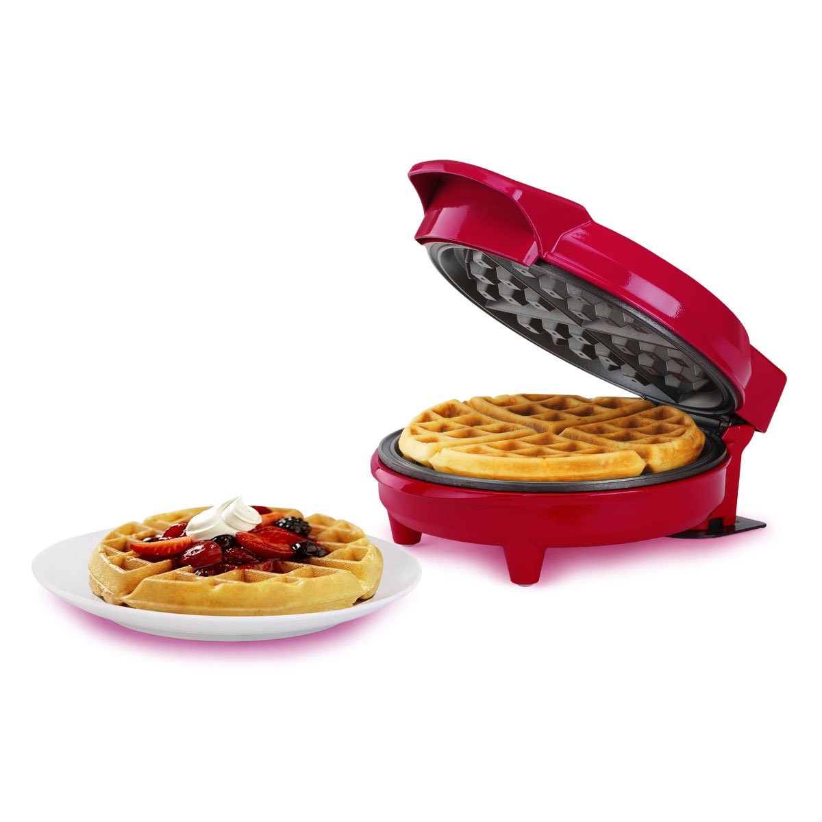 Maquina para hacer Waffles Rojo