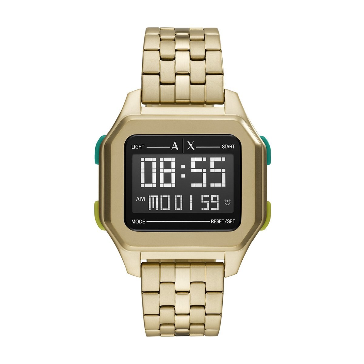 how to set time on armani exchange digital watch