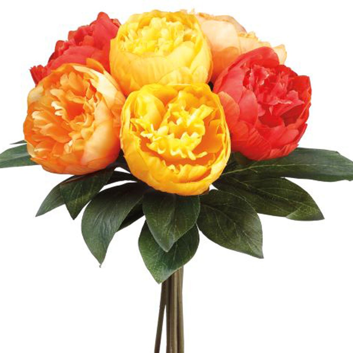 Ramo de Flores Artificiales Naranjas Y Amarillas Lottus