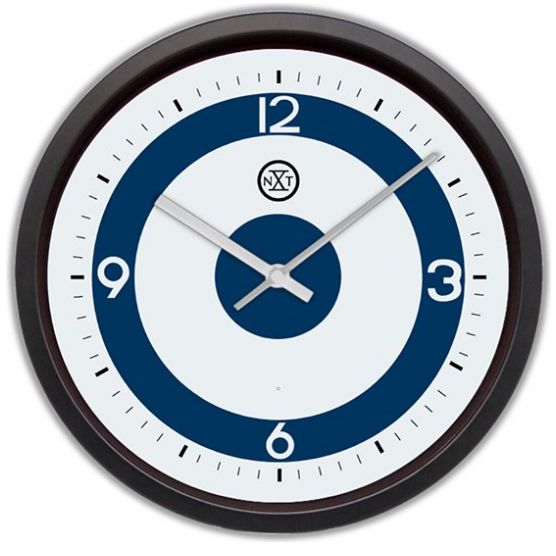Reloj de Pared 30 Cm Retro Negro/ Azul Nextime