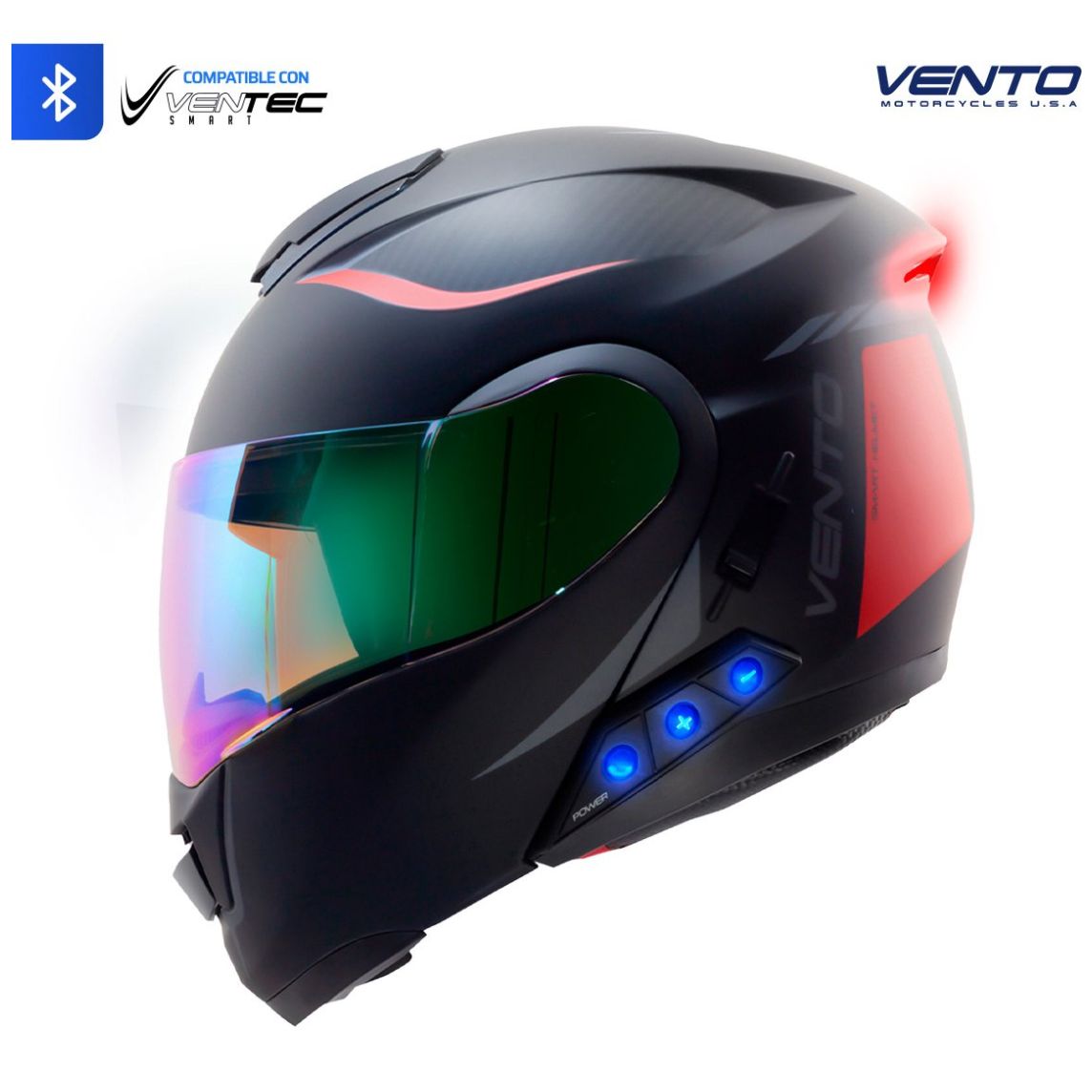 Moto Vento Cascos Para Moto Con Bluetooth Integrado Casco Para
