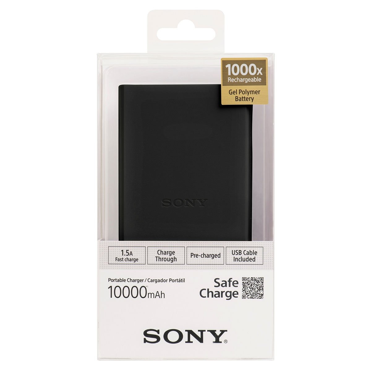 Batería Externa 10,000 Mah Negro Sony