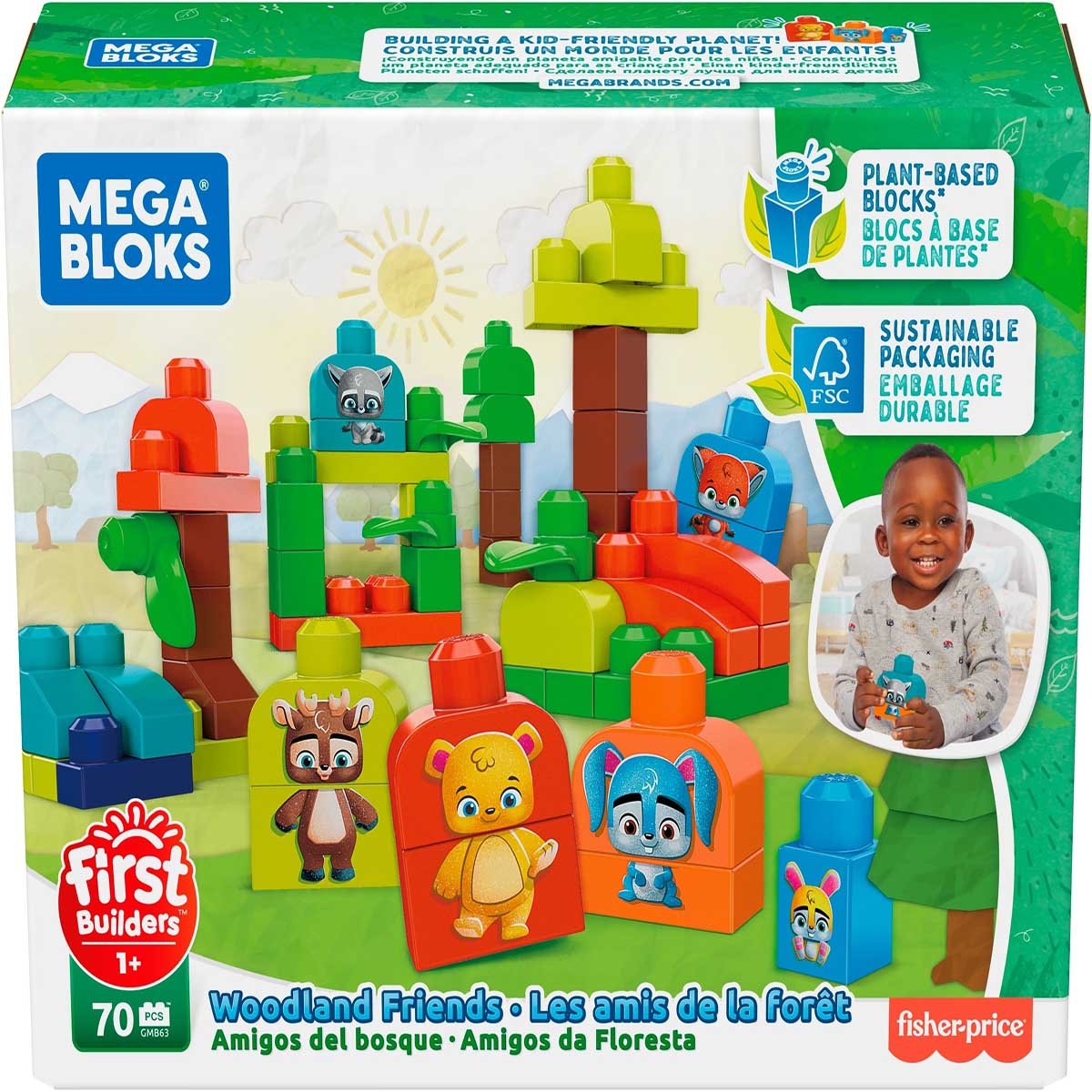 Juguete para Bebés Sustentable Amigos Del Bosque Mega Bloks