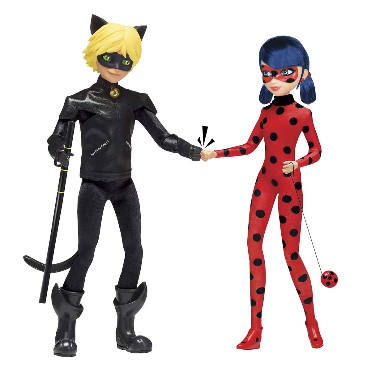 Figuras de Ladybug Y Cat Noir Miraculous Fashion Ladybug