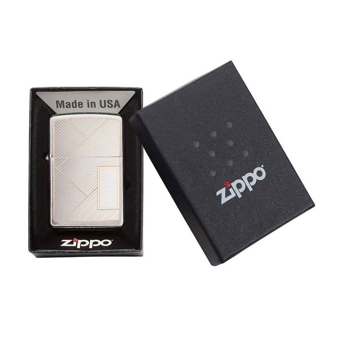 Encendedor Zippo Spring Special Diagonales con Rectángulo Modelo Mz49209