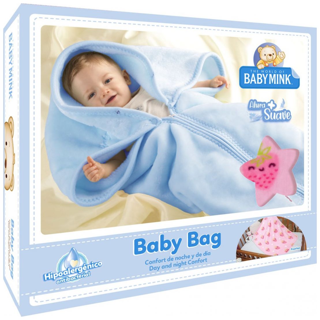 Cobertor para Bebé Baby Bag Figuras Baby Mink Modelo Bm071
