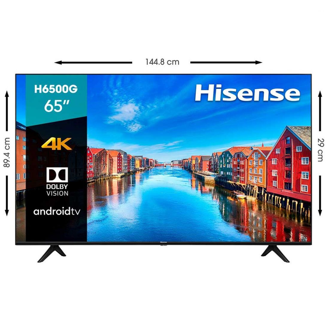 Pantalla Hisense 65" H65 4K Uhd Android Tv (65H6500G 2020)