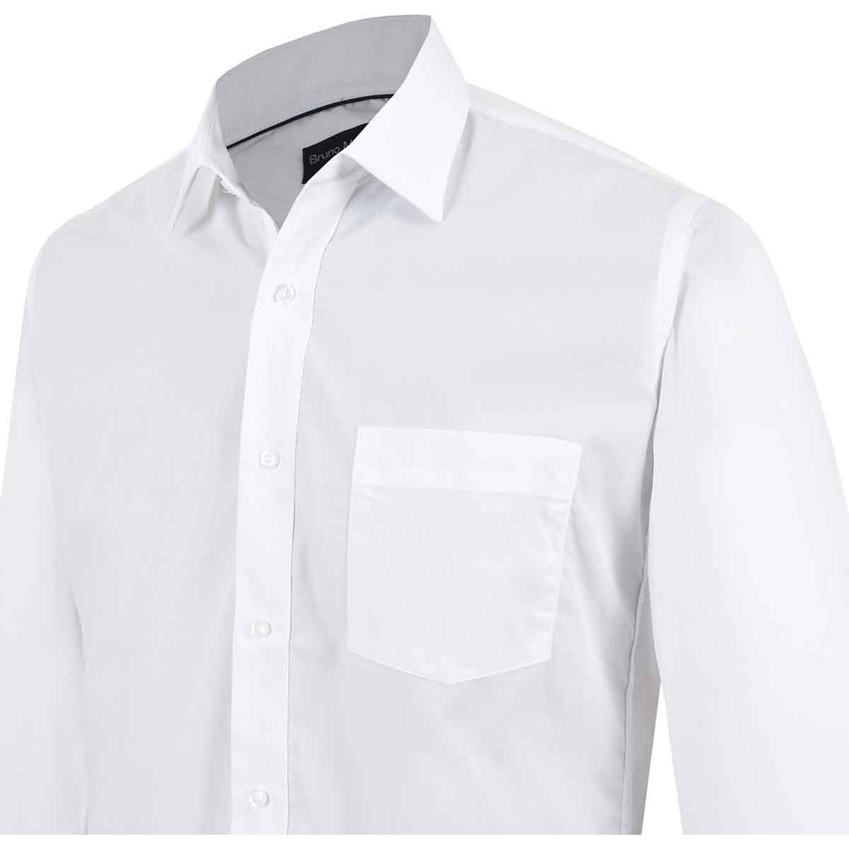 Camisa de Vestir Slim Fit Bruno Magnani Color Blanco para Hombre Modelo Elo Bm85000Bl