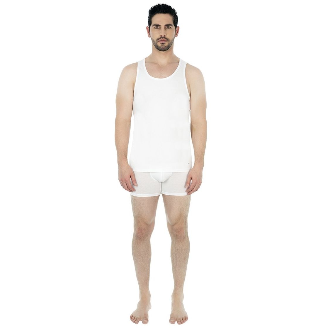 Camiseta 2 Pack Blanca para Hombre Skiny Modelo Elo 73544