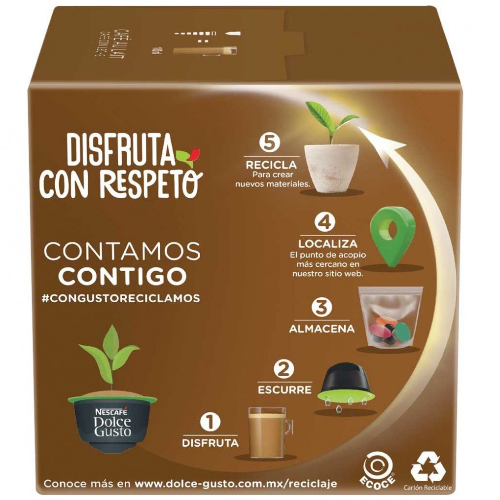 Nescafé Dolce Gusto café au lait – Juego de café, 6 unidades, 6 x 16  Cápsulas